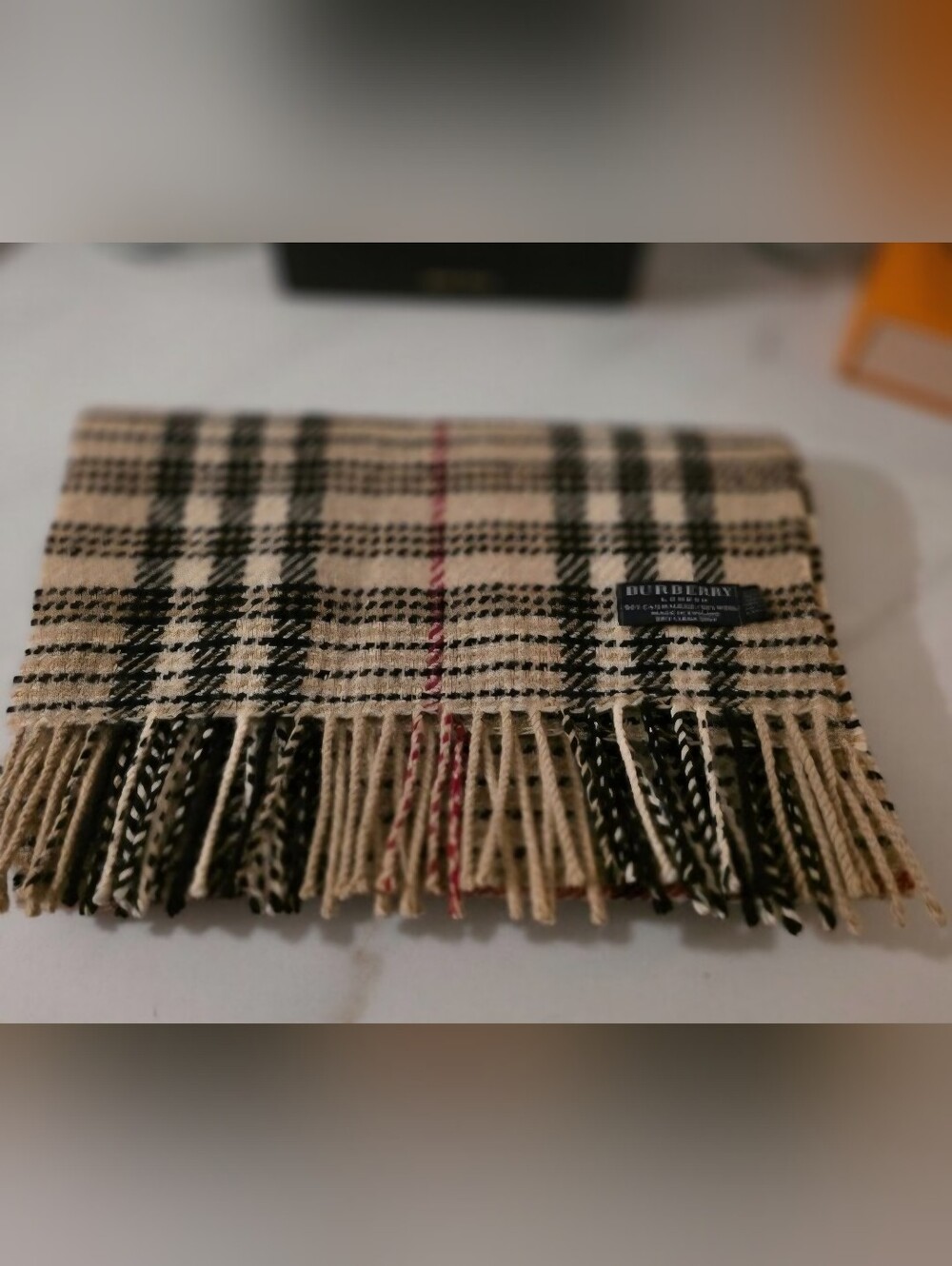 Burberry Classic Check Tan Scarf